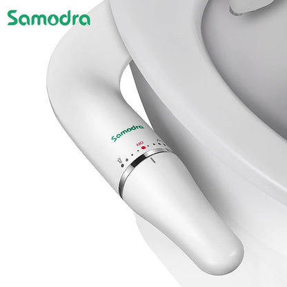 SAMODRA Toilet Bidet Ultra-Slim Bidet Toilet Seat Attachment With Brass Inlet Adjustable Water Pressure