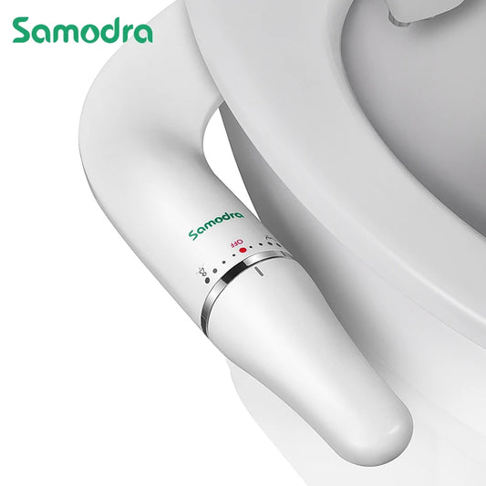 SAMODRA Toilet Bidet Ultra-Slim Bidet Toilet Seat Attachment With Brass Inlet Adjustable Water Pressure