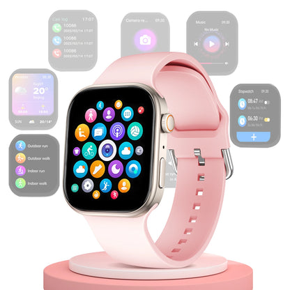 Smart watch, wireless calling, message reminder, multi-sport mode, 2.01-inch HD screen, unisex
