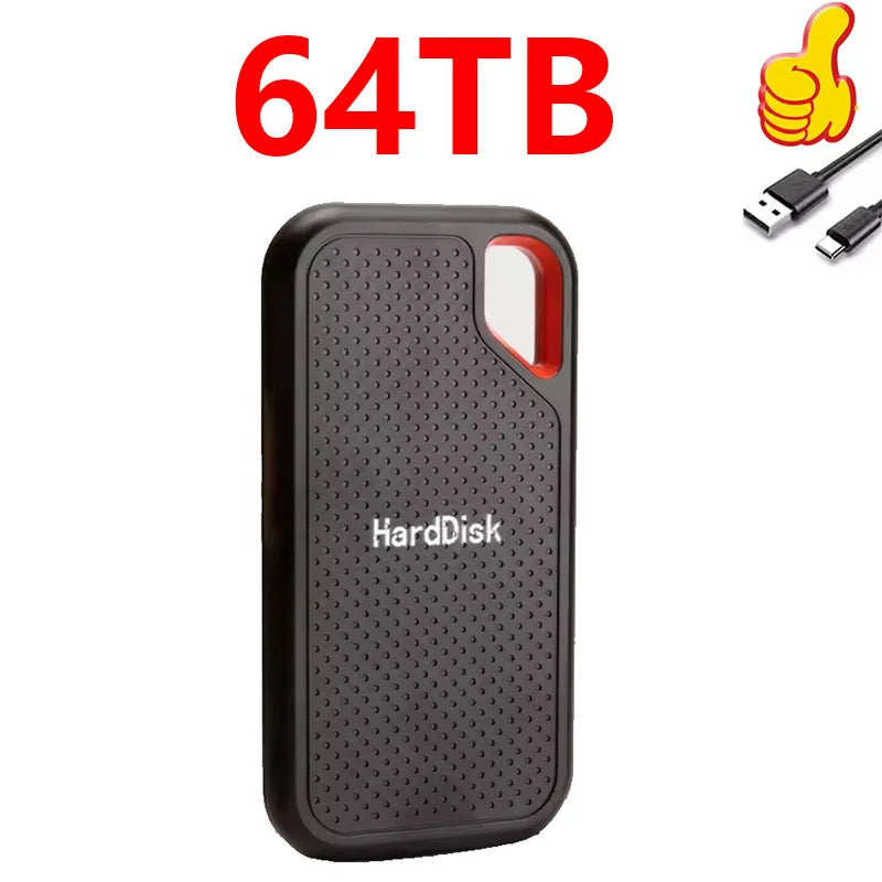 SSD 128TB High Speed External Hard Drive 1TB Hard Disk 2TB 4TB USB 3.1 Storage Device for Laptop/PC/Phone