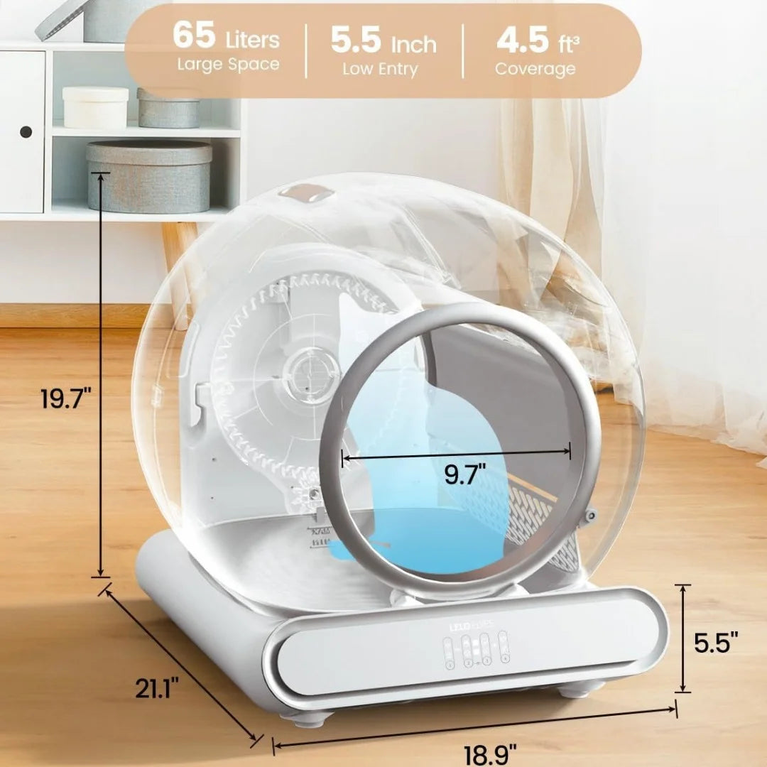 oversized automatic cleaning cat litter box, modern ABS smart cat litter box, with APP function Automatic electric low-noise