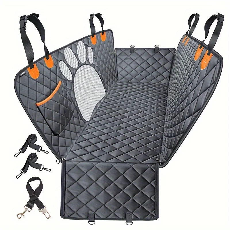 Pet Dog Seat Cover, Hammock Heavy Duty Scratch Resistant Anti Slip Durable Soft Pet Rear Seat Cover for Cars
