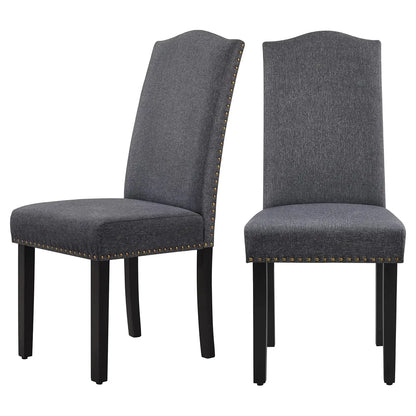 Upholstered Dining Chairs Set of 2, Modern Kitchen Chairs with Solid Wood Legs for Dining Room,