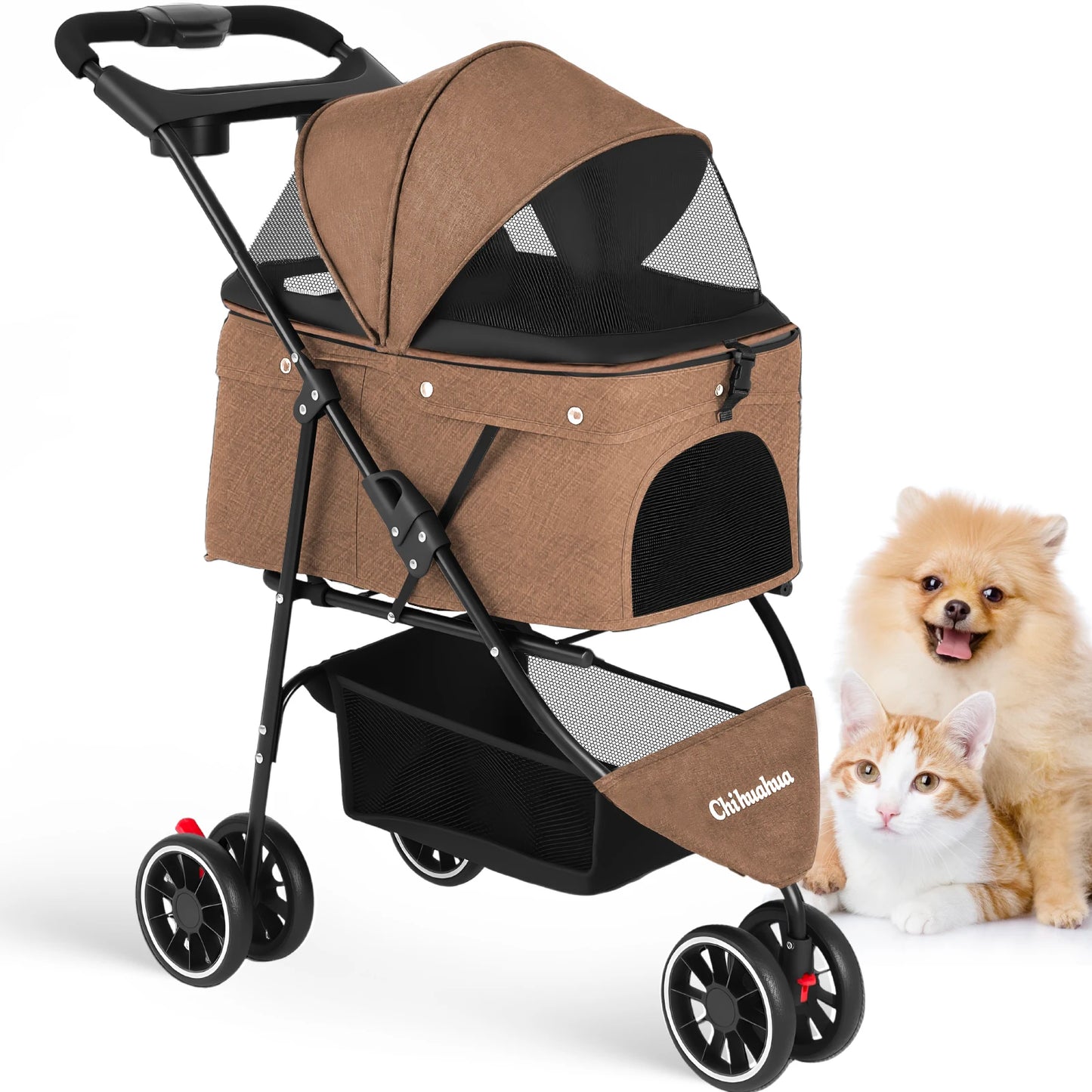 Pet Stroller Travel Portable Dog Stroller Foldable Dog Cat Carrier Strolling