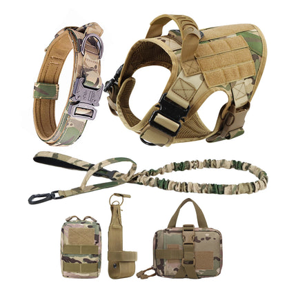 Large Dog Harness And Leash Set Pet Training Walking Vest Dog Harness And Collar For Medium Large Dogs