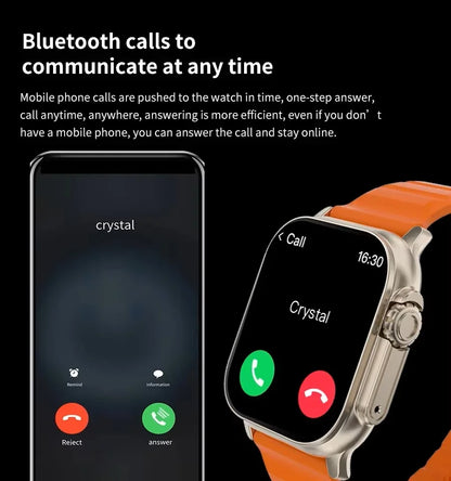 New Smartwatch Men 49mm Series 8 2.3"AMOLED Screen, Waterproof For Apple Watch IWO Ultra 8 Smart Watches 2025 Android