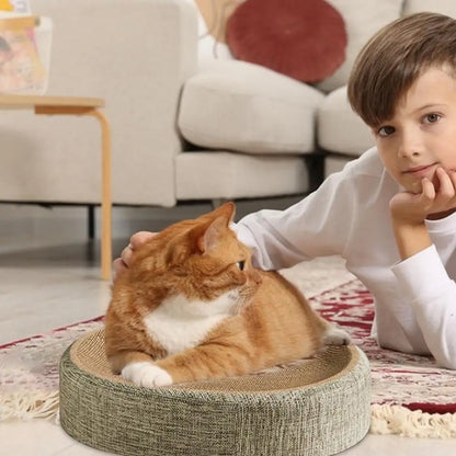 Scratching Board Protect Furniture Grinding Claw Toys Oval Sisal Weaving Wear-resistant Cat