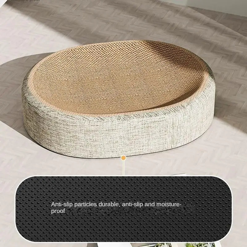 Scratching Board Protect Furniture Grinding Claw Toys Oval Sisal Weaving Wear-resistant Cat