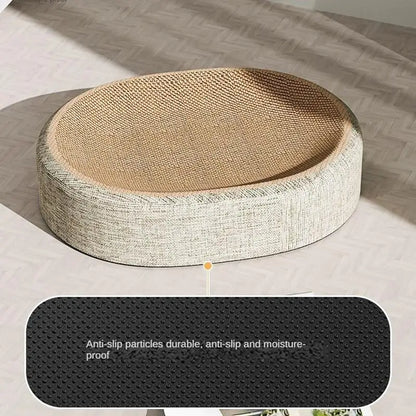 Scratching Board Protect Furniture Grinding Claw Toys Oval Sisal Weaving Wear-resistant Cat
