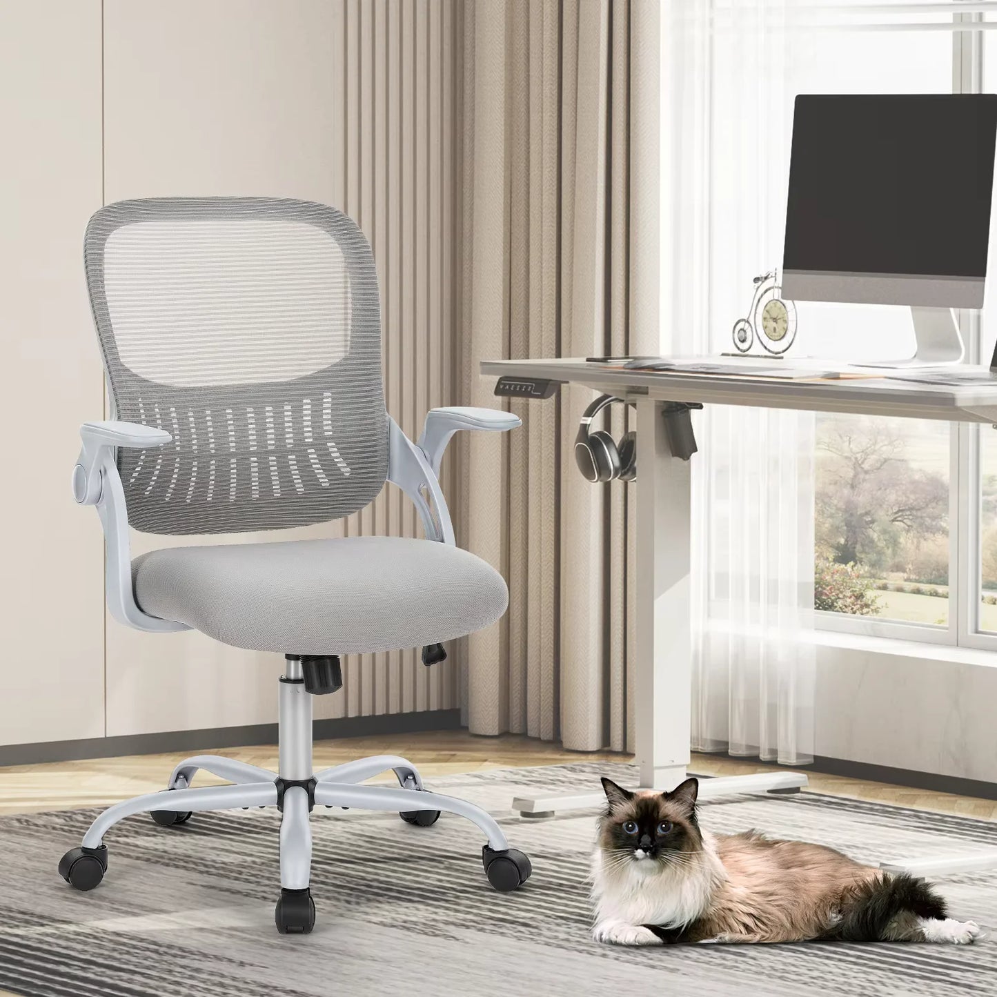 Mesh Backrest Office Desk Chair Adjustable Height Computer Rolling Work Swivel Gaming Chairs