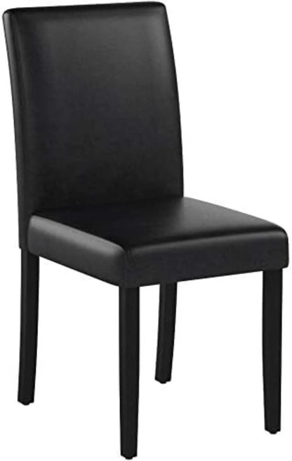 Dining Chairs Set of 4, Dining Room Chairs, Side PU Cushion Chairs with Waterproof Surface and Wood Legs