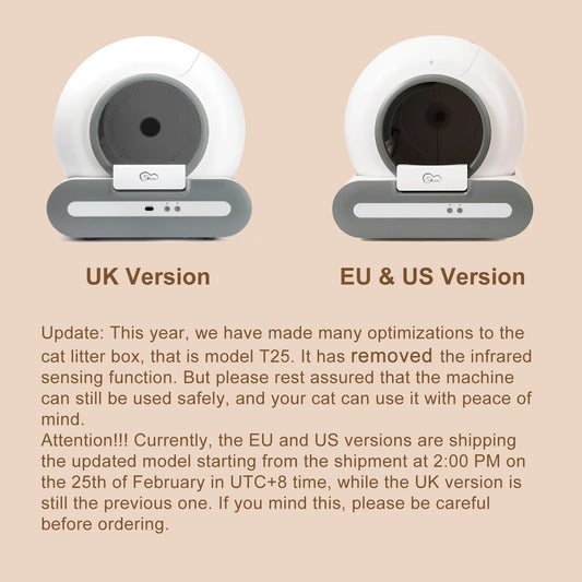 DOEL 65L Self-Cleaning Cat Litter Box App Control, ONLY Supports 2.4G WiFi w/Litter Mat & Trash Bags,