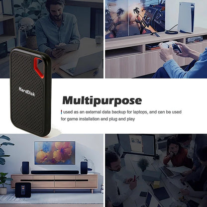 SSD 128TB High Speed External Hard Drive 1TB Hard Disk 2TB 4TB USB 3.1 Storage Device for Laptop/PC/Phone