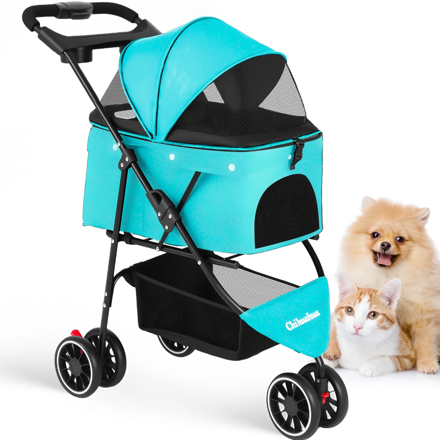 Pet Stroller Travel Portable Dog Stroller Foldable Dog Cat Carrier Strolling