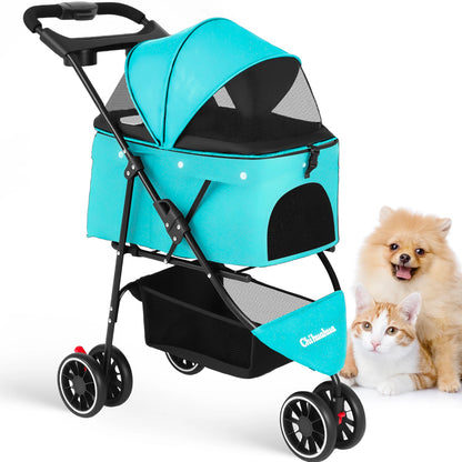 Pet Stroller Travel Portable Dog Stroller Foldable Dog Cat Carrier Strolling