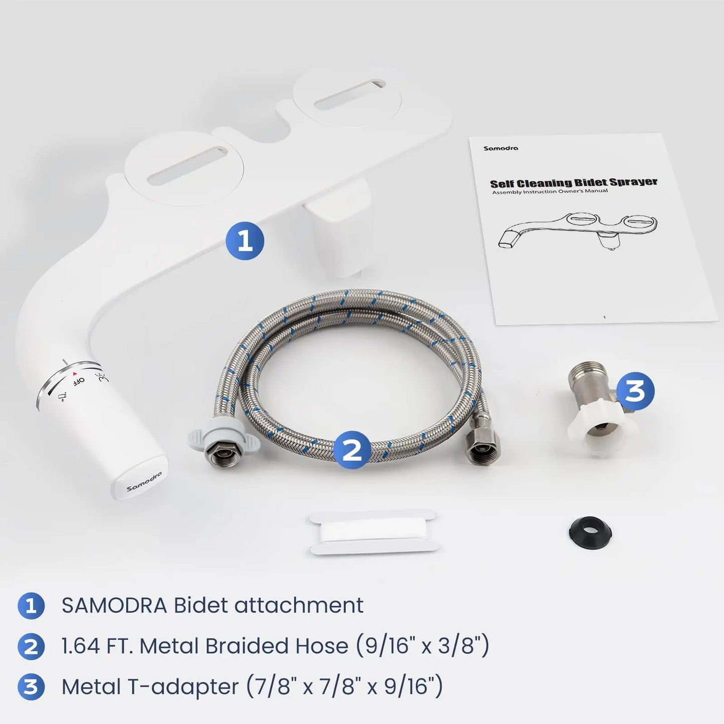 Ultra-Slim Bidet Attachment for Toilet - Dual Nozzle (Frontal & Self Cleaning)