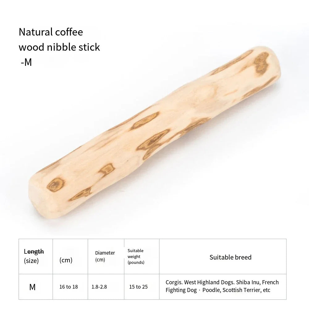 Heavy Duty Canine Coffee Wood Chew Toys, Natural Puppy Chew Sticks, Dog Chew Stick Toys