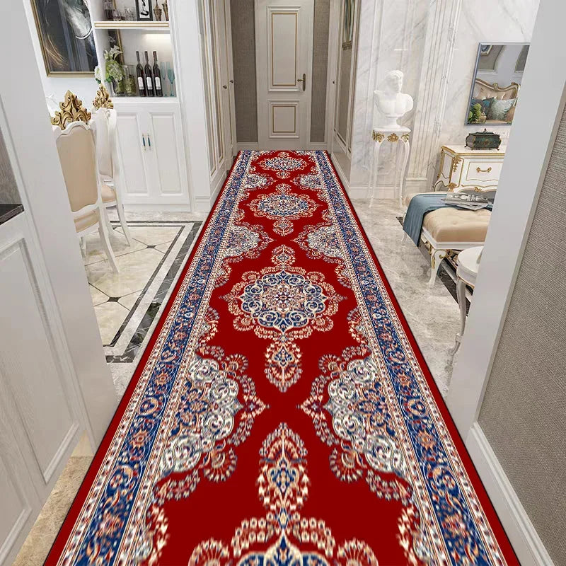 Retro Persian Style Living Room Hall Carpet Stairway Hallway Stairs Home Decor Corridor Aisle Runner Rug Kitchen Mat Customized