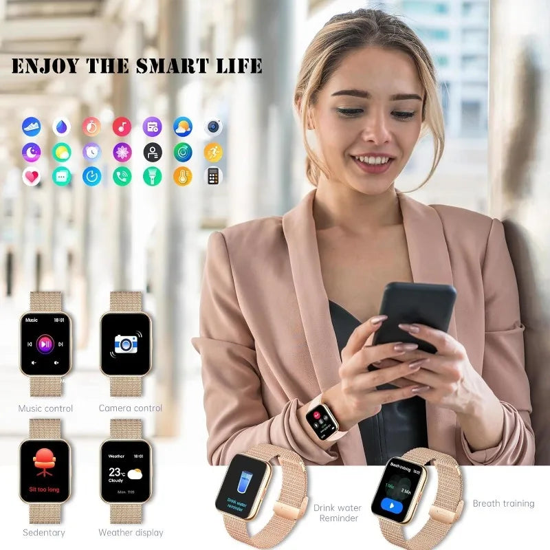 1.85"HD Smart Watch for Women, AI Voice Smart Watch for Android/for iPhone, Sport Watch