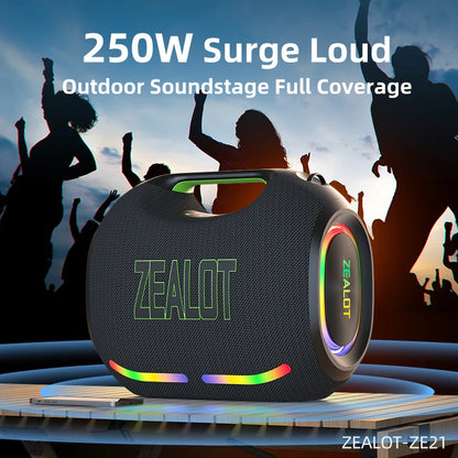 250W Big Power Wireless TWS Subwoofer Bluetooth Speaker High Volume Waterproof Portable Mobile Power
