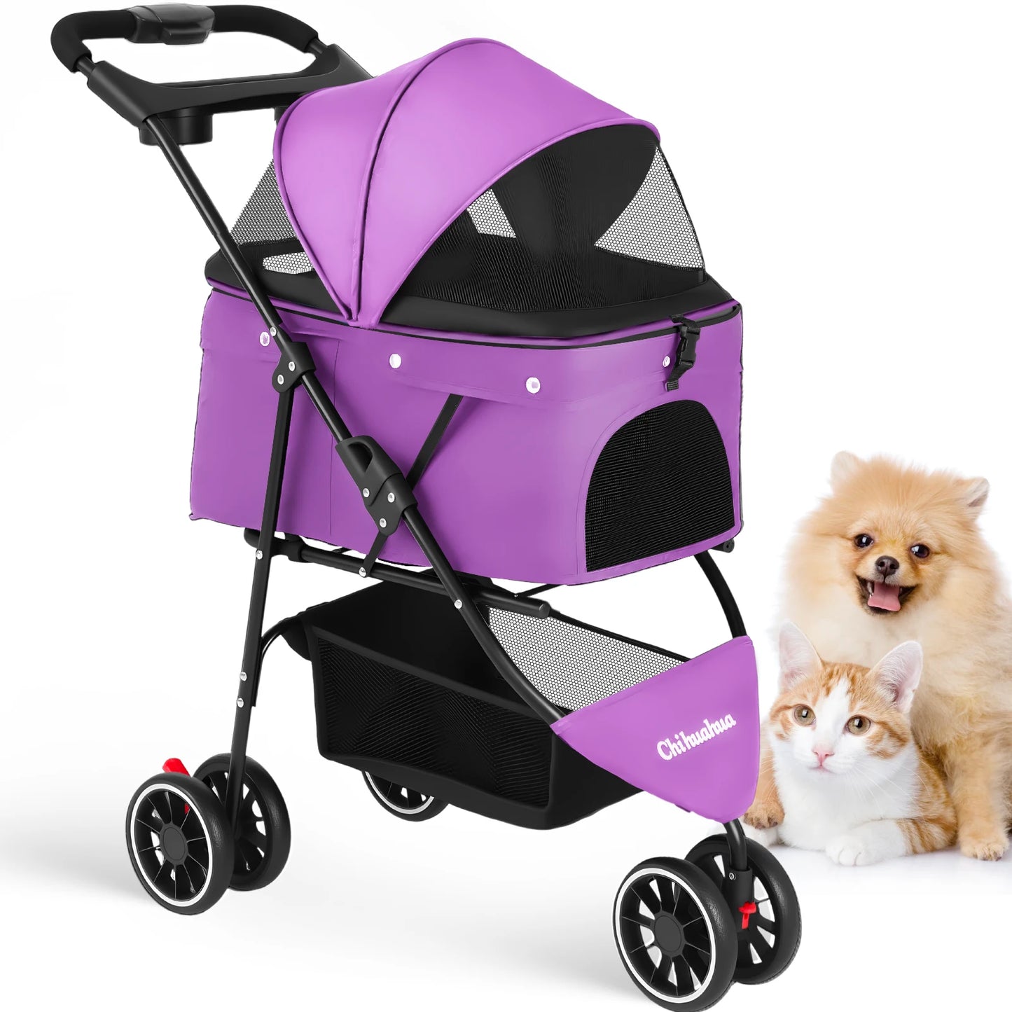 Pet Stroller Travel Portable Dog Stroller Foldable Dog Cat Carrier Strolling
