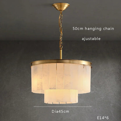 Full copper resin living room chandelier luxury marble dining room bedroom study