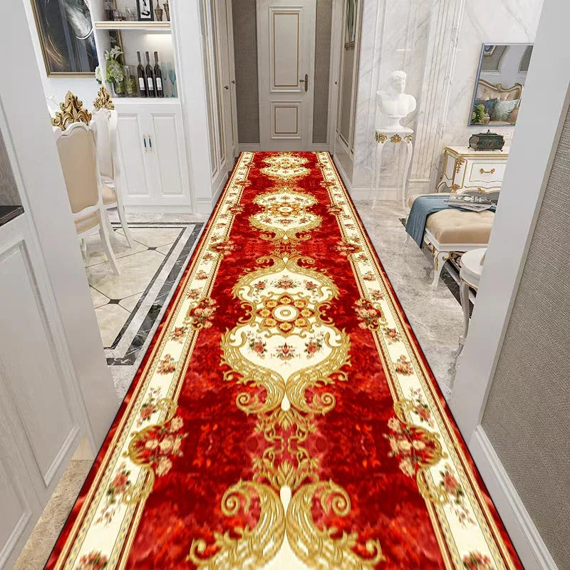 Retro Persian Style Living Room Hall Carpet Stairway Hallway Stairs Home Decor Corridor Aisle Runner Rug Kitchen Mat Customized
