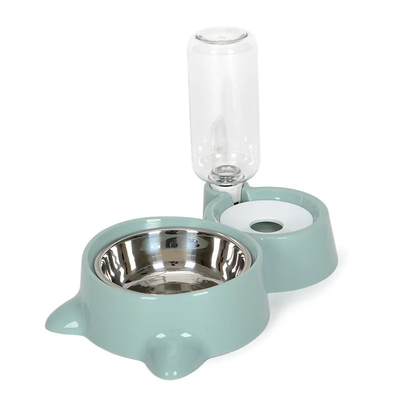 Cat Automatic Water Dispenser Plastic Water Bottle Cat And Dog Bowl Feeding And Drinking Pet Feeding Bowl