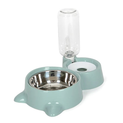 Cat Automatic Water Dispenser Plastic Water Bottle Cat And Dog Bowl Feeding And Drinking Pet Feeding Bowl