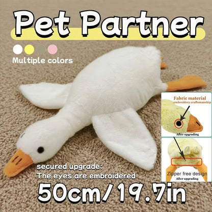 Soft Colorful Duck Plush Toy for Cats Dogs Relax Pet Companion Anxiety-Relieving Dog Buddy Energy Release