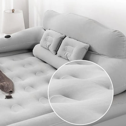 Air bed with Backrest 2 Persons Inflatable Mattress Folding Home Indoor Outdoor Bed