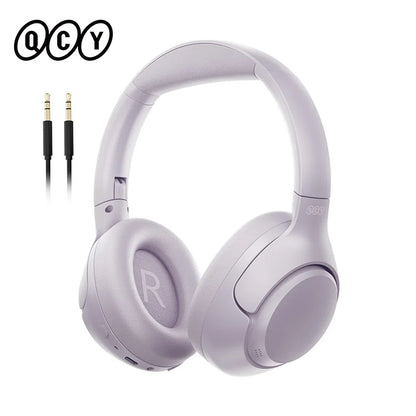 Wireless Headphones Bluetooth 5.4 Hi-Res Audio Over Ear Headset 43dB Hybrid Active Noise Cancellation Earphones