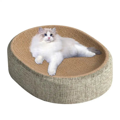 Scratching Board Protect Furniture Grinding Claw Toys Oval Sisal Weaving Wear-resistant Cat