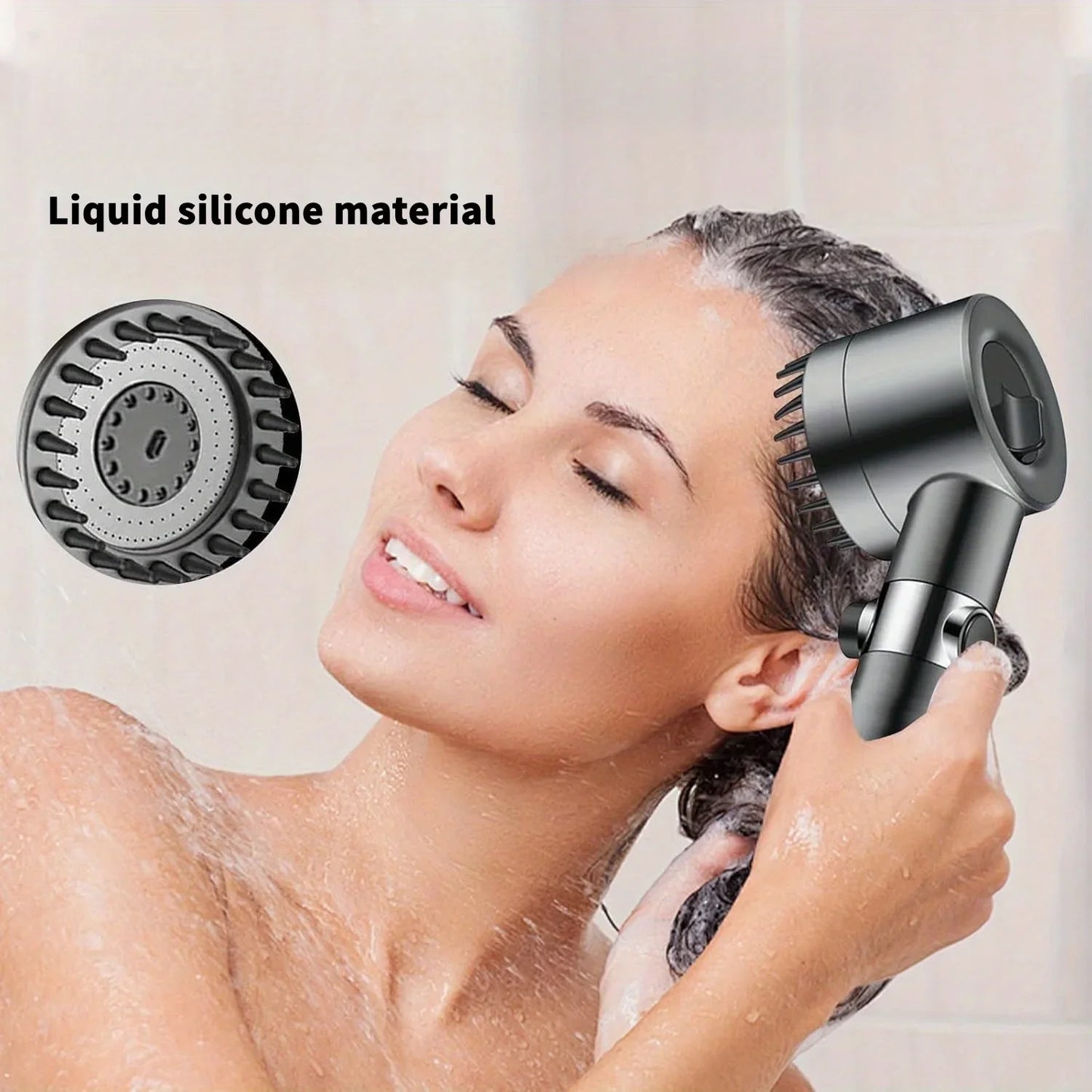 new ion drop shower head, turbocharger with multiple spray modes, built-in filter on/off switch
