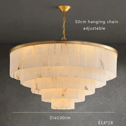 Full copper resin living room chandelier luxury marble dining room bedroom study