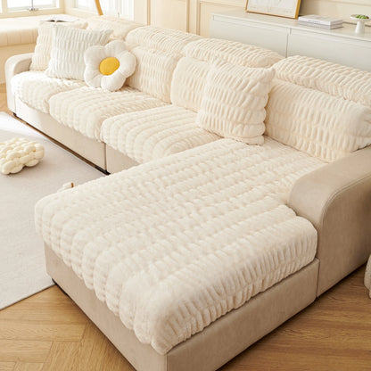Couch Cushion Covers Individual Large Stretch Imitation fur Sofa Cushion Covers