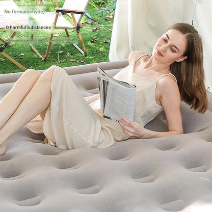 Air bed with Backrest 2 Persons Inflatable Mattress Folding Home Indoor Outdoor Bed