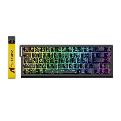 ATTACK SHARK X68 HE Rapid Trigger Mechanical Gaming Keyboard 60% Wired with Adjustable Actuation,Hall Effect Magnetic Switch,8KH