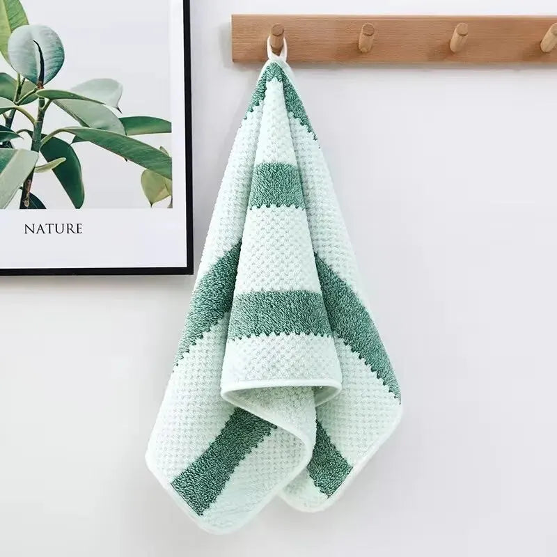 Bath Towel Washcloth Cotton Towel Solid Color Soft Absorbent Towels