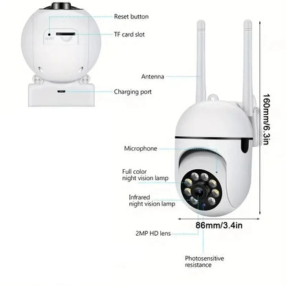 Wireless Monitoring Camera 360 degree intercom 1080P Home Security Camera Remote HD Night Vision Camera