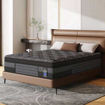 12"Twin Full Queen King Hybrid Mattress For Back Pain Relief Feel, Breathable