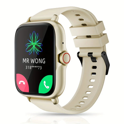 Smart watch with full touch screen, call, message reminder, compatible with iPhone/android mo