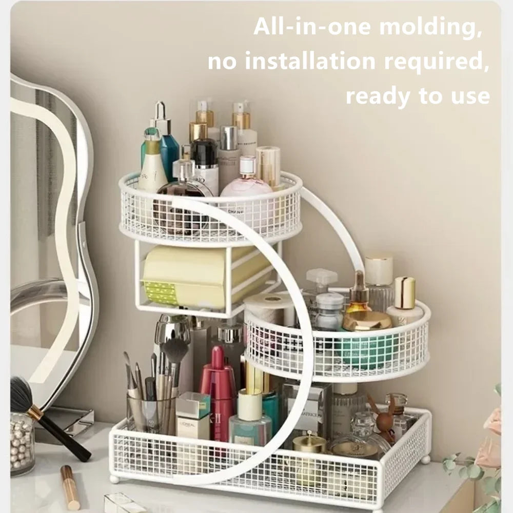 1PC Makeup Storage Rack Cosmetic, Organizing Box Multi-layer Skincare Lightweight No-Installation