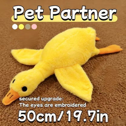 Soft Colorful Duck Plush Toy for Cats Dogs Relax Pet Companion Anxiety-Relieving Dog Buddy Energy Release