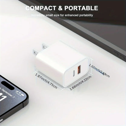 40W Quick Dual Port Charger For IPhone Charger With 6FT Lightning Cord Compatible For IPhone 14 13 12 11 Pro Max