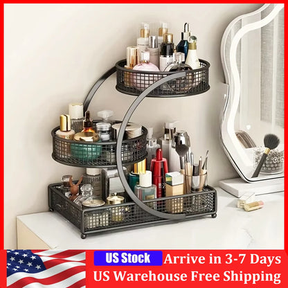 1PC Makeup Storage Rack Cosmetic, Organizing Box Multi-layer Skincare Lightweight No-Installation