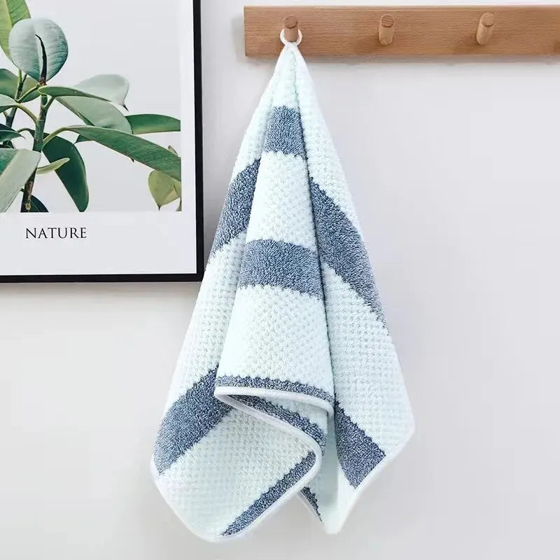 Bath Towel Washcloth Cotton Towel Solid Color Soft Absorbent Towels