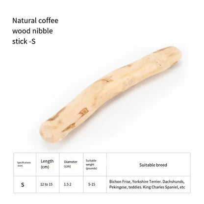 Heavy Duty Canine Coffee Wood Chew Toys, Natural Puppy Chew Sticks, Dog Chew Stick Toys