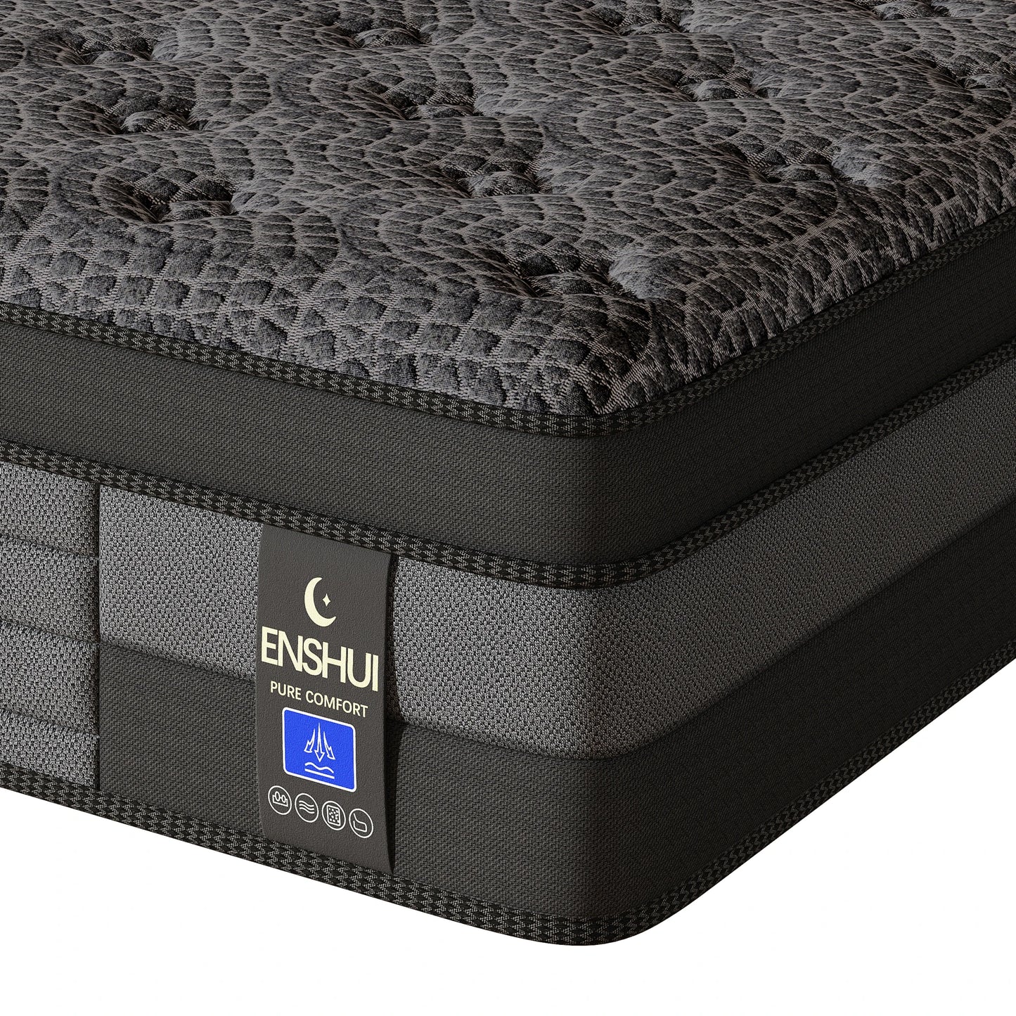12"Twin Full Queen King Hybrid Mattress For Back Pain Relief Feel, Breathable