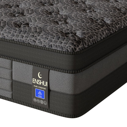 12"Twin Full Queen King Hybrid Mattress For Back Pain Relief Feel, Breathable